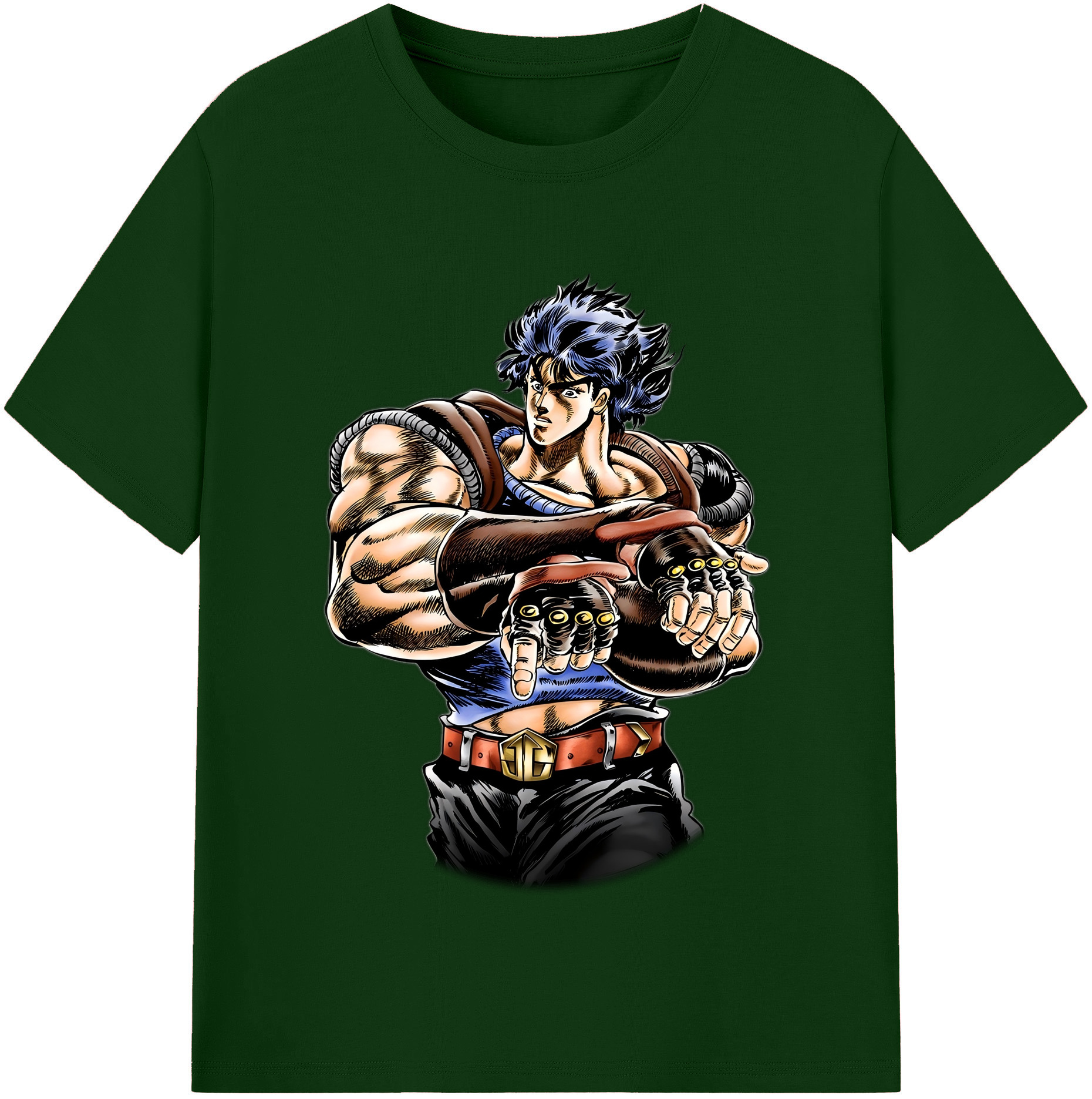 （画像用） ジョジョの奇妙な冒険 /ジョナサン?ジョースター JoJo's Bizarre Adventure Jonathan Joestar 綿100％半袖Tシャツ（フロントプリント）